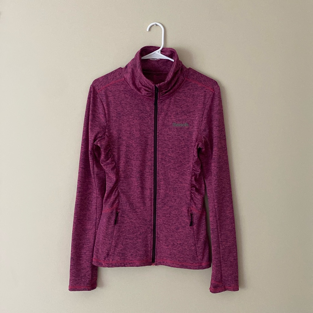 Bench Zip-Up Fuchsia Activewear Sweater Size Small